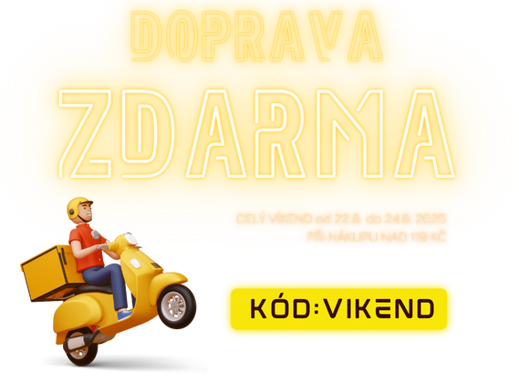Doprava zdarma CELÝ VÍKEND při nákupu nad 119 Kč