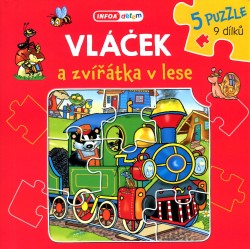 Knížkové puzzle - Vláček a zvířátka v lese