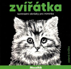 Zvířátka - zelená knížka - kontrastní obrázky pro miminka