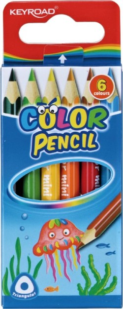 Pastelky 6 ks poloviční trojhr