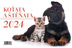 Koťata a štěňata 2024 - stolní kalendář