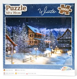 Puzzle 1000D zimní vesnice