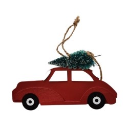 Závěsná cedulka auto Vánoce