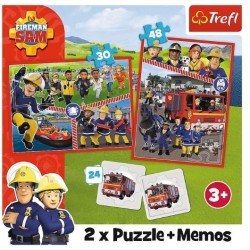 Puzzle 2v1+pexeso Požárník Sam
