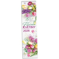 Květiny 2026 kravata - nástěnný kalendář