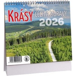 Krásy Čech a Moravy mini 2026 - stolní kalendář