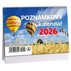 Poznámkový balóny 2026 mikro - stolní kalendář