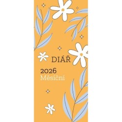 Diář měsíční 2026 - mix potisků