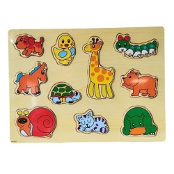 Dřevěná vkládačka zvířata 