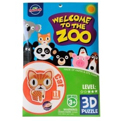 Puzzle 3D kočka   