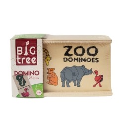 Domino dřevěné zvířátka 28 ks