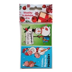Dárkové visačky 8 ks vtip