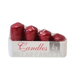 Svíčky 4 ks červené schody