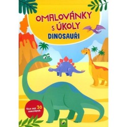 Omalovánky s úkoly Dinosauři