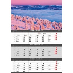 Hory 2026 nástěnný 3měsíční