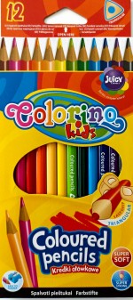 Pastelky 12 ks Colorino - trojhranné