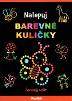 Nalepuj barevné kuličky - červený sešit