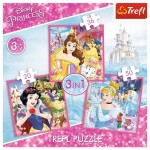 Puzzle 3v1 Disney Princezny