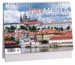 Města Čech a Moravy 2024 - stolní kalendář