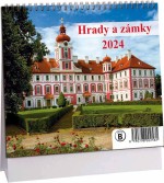 Hrady a zámky 2024 - stolní mini kalendář