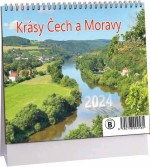 Krásy Čech a Moravy 2024 - stolní mini kalendář