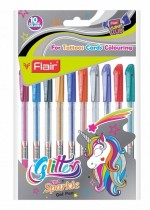 Gelová pera CONCORDE Glitter 10 ks