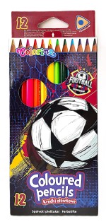 Pastelky trojhranné Football 12 ks