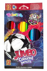 Pastelky trojhranné Jumbo Football 12 ks