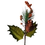 Větev s vánoční růží 40 cm