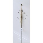 Tráva dekorační s lístky výška 91cm