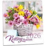 Květiny 2026 - nástěnný kalendář