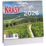 Krásy Čech a Moravy mini 2026 - stolní kalendář