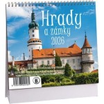 Hrady a zámky mini 2026 - stolní kalendář