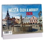 Města Čech a Moravy 2026 - stolní kalendář