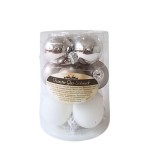 Kouličky sklo stříbrné