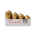 Svíčky 4 ks zlaté schody