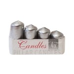Svíčky 4 ks stříbrné schody