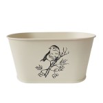 Truhlík kov ptáček krémový 23x13x11