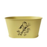 Truhlík kov ptáček žlutý 23x13x11