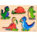 Dřevěná vkládačka dino