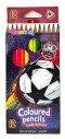 Pastelky trojhranné Football 12 ks